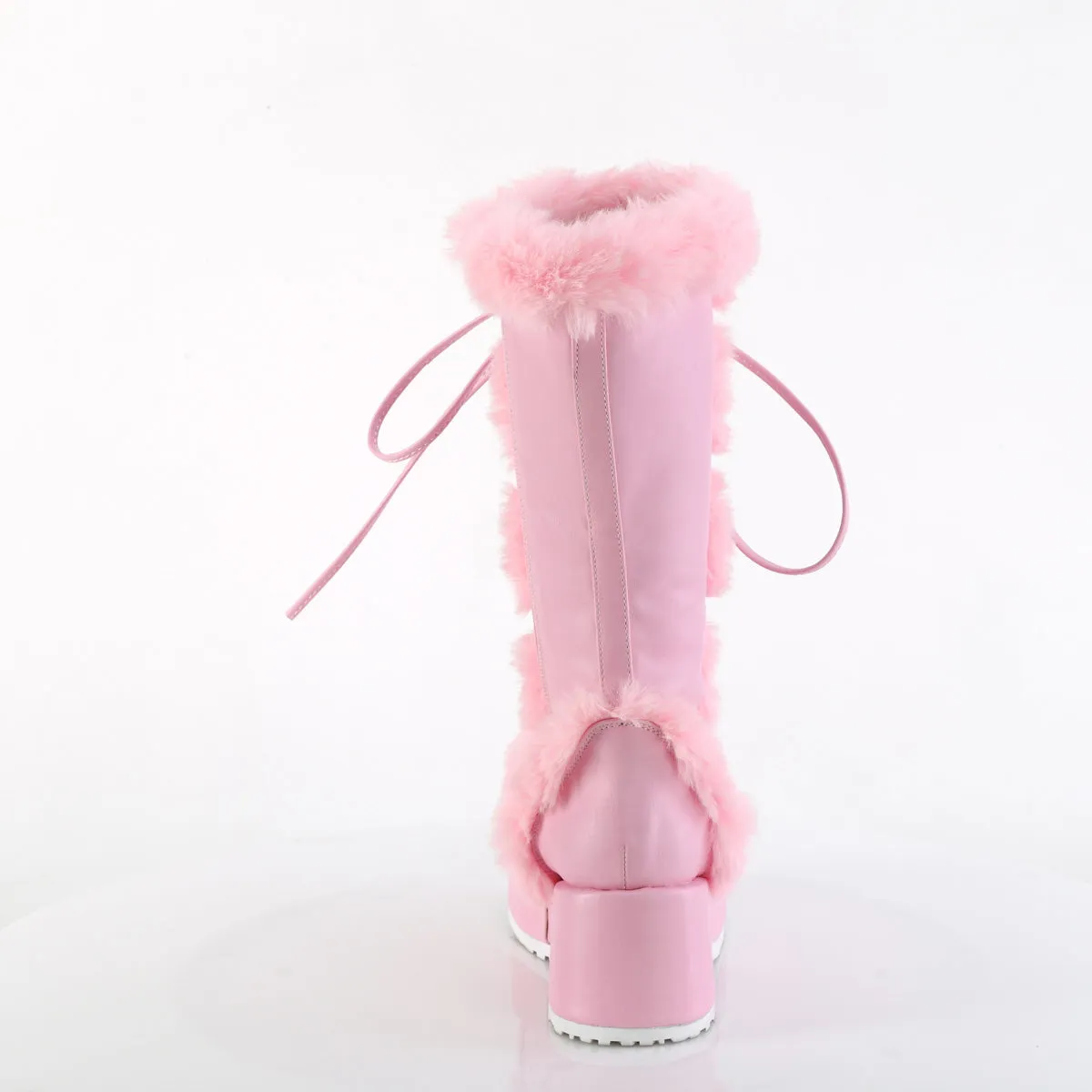 CUBBY-311 DemoniaCult Baby Pink Vegan Leather Sexy Women's Mid-Calf & Knee High Boots (Alternative Footwear)