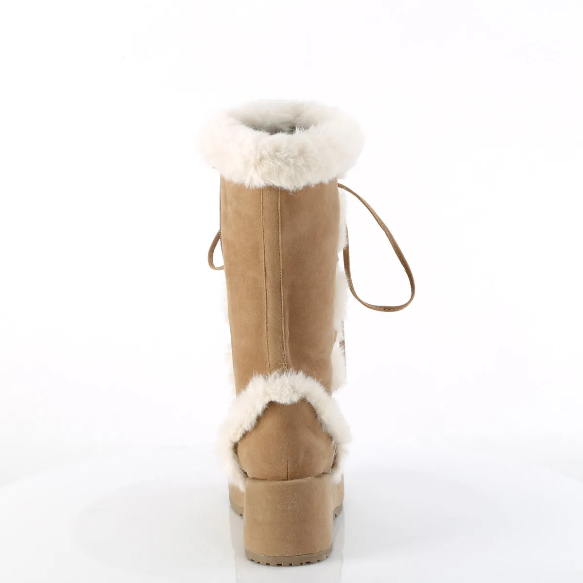 CUBBY-311 DemoniaCult Camel Vegan Suede Sexy Women's Mid-Calf & Knee High Boots (Alternative Footwear)