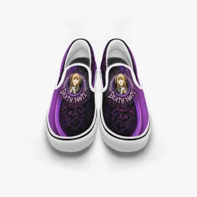 Death Note Misa Amana Purple Slip Ons Anime Shoes