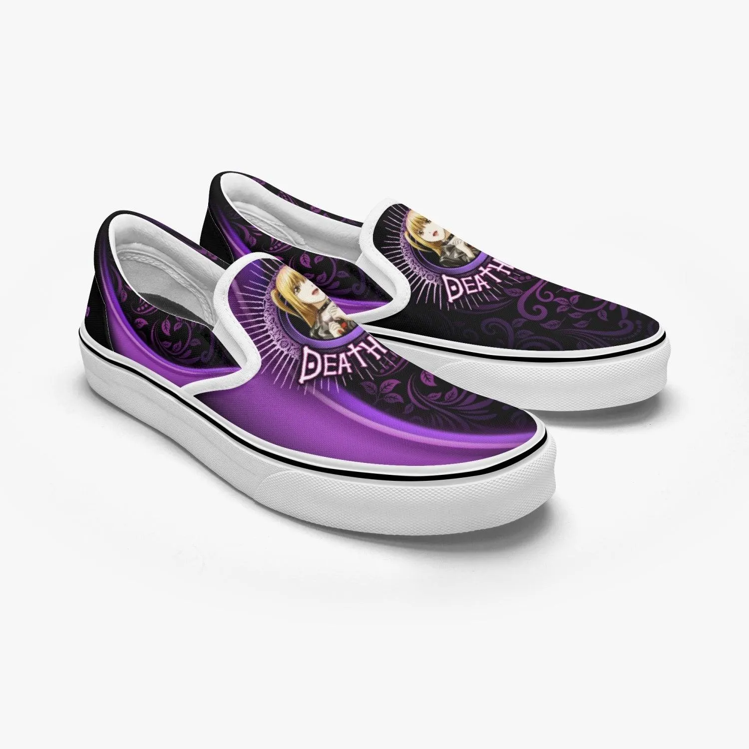 Death Note Misa Amana Purple Slip Ons Anime Shoes