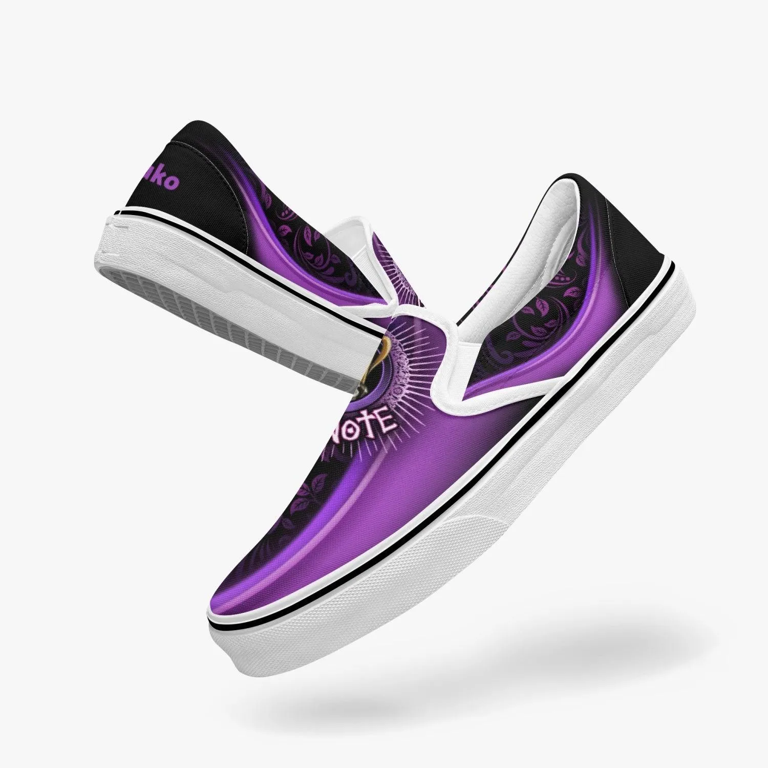 Death Note Misa Amana Purple Slip Ons Anime Shoes