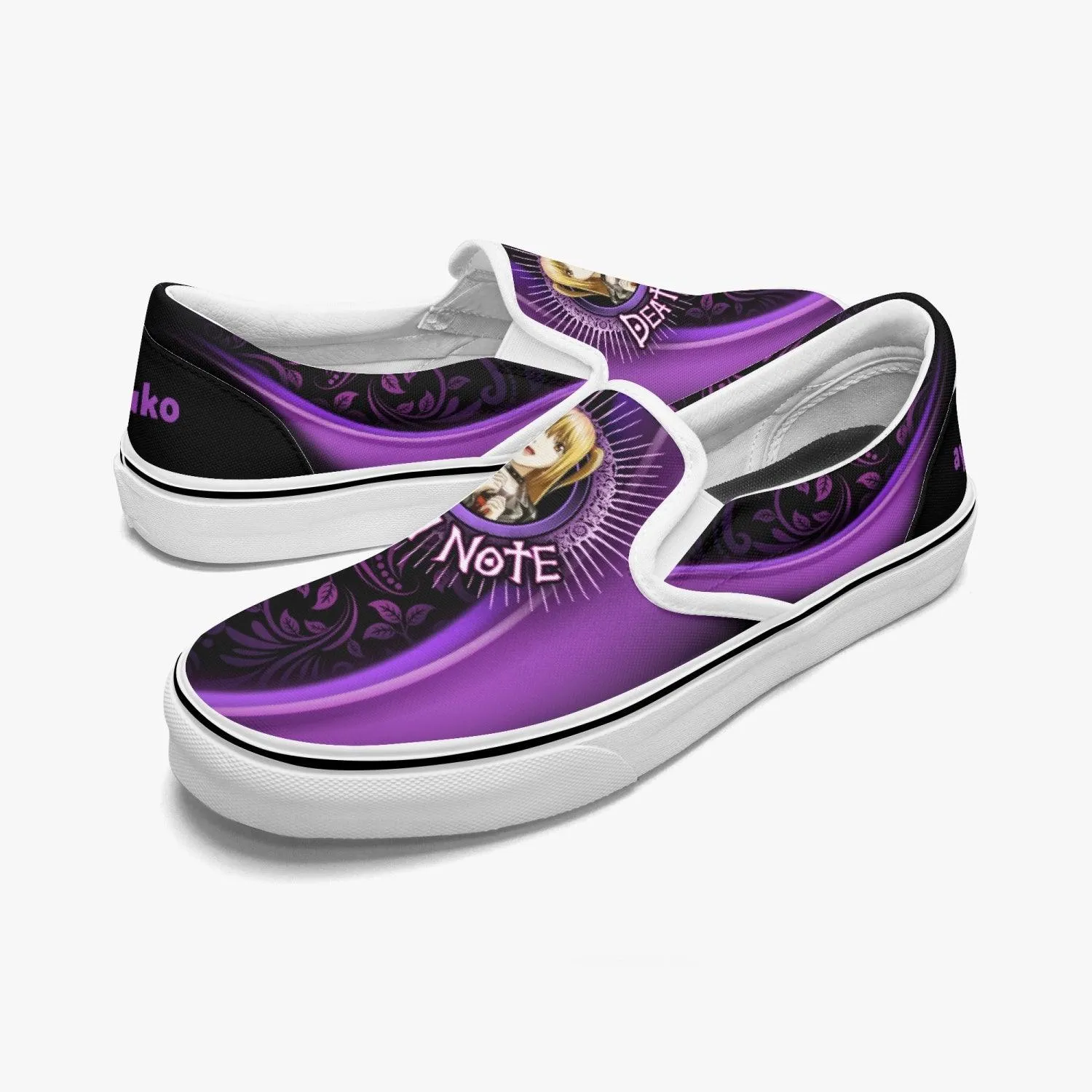 Death Note Misa Amana Purple Slip Ons Anime Shoes