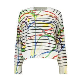 Desigual Chic Contrast Detail Crew Neck Sweater
