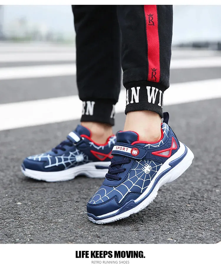 Disney Children's Sports Shoes Spring Hollow-out Children's Leather Shoes Breathe Sneaker Pu Leather