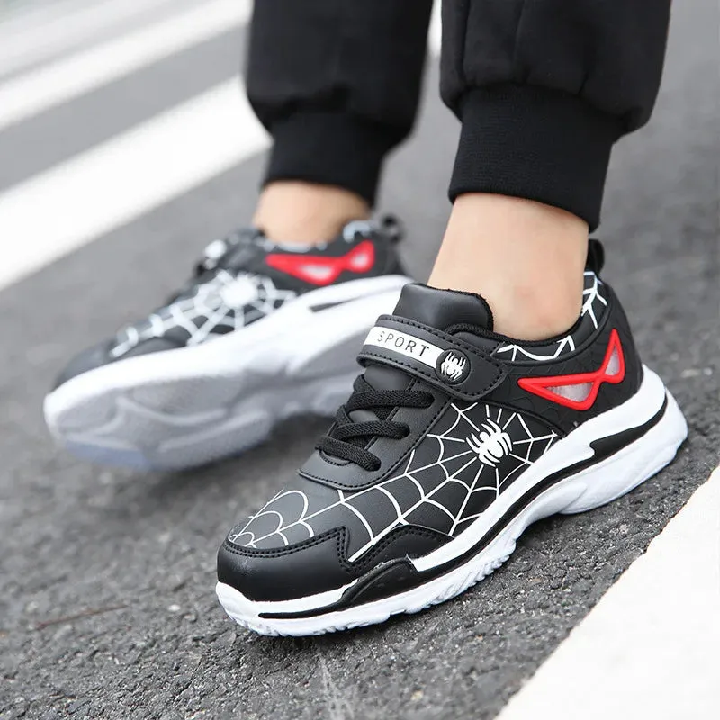 Disney Children's Sports Shoes Spring Hollow-out Children's Leather Shoes Breathe Sneaker Pu Leather