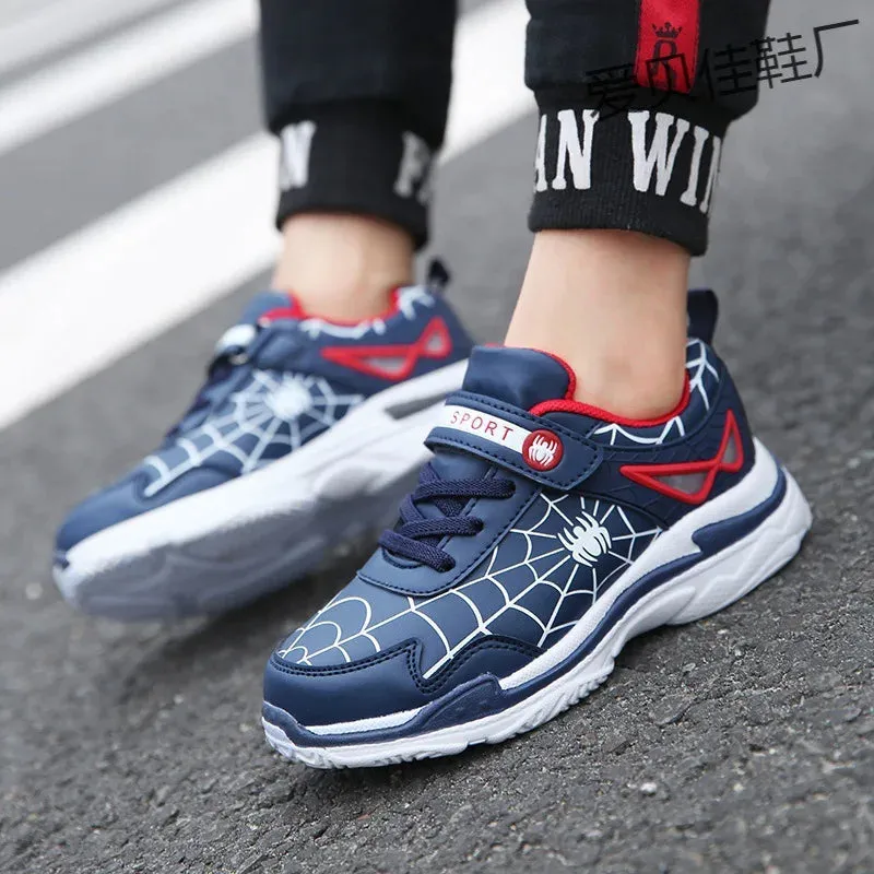 Disney Children's Sports Shoes Spring Hollow-out Children's Leather Shoes Breathe Sneaker Pu Leather