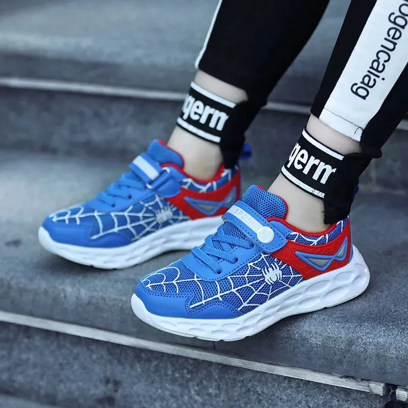 Disney Children's Sports Shoes Spring Hollow-out Children's Leather Shoes Breathe Sneaker Pu Leather
