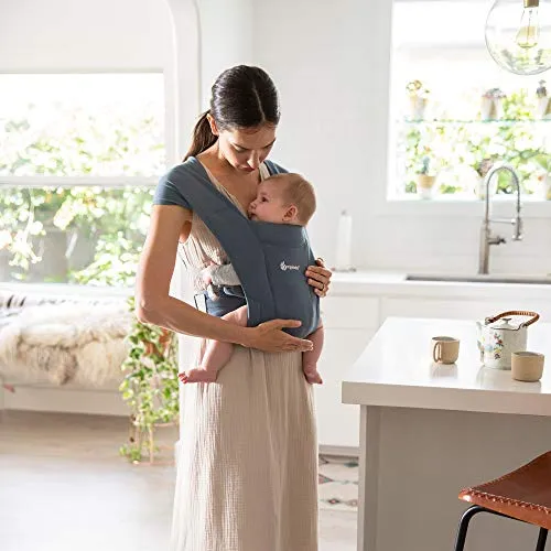 Ergobaby Embrace Baby Wrap Carrier, Infant Carrier for Newborns 7-25 Pounds, Oxford Blue