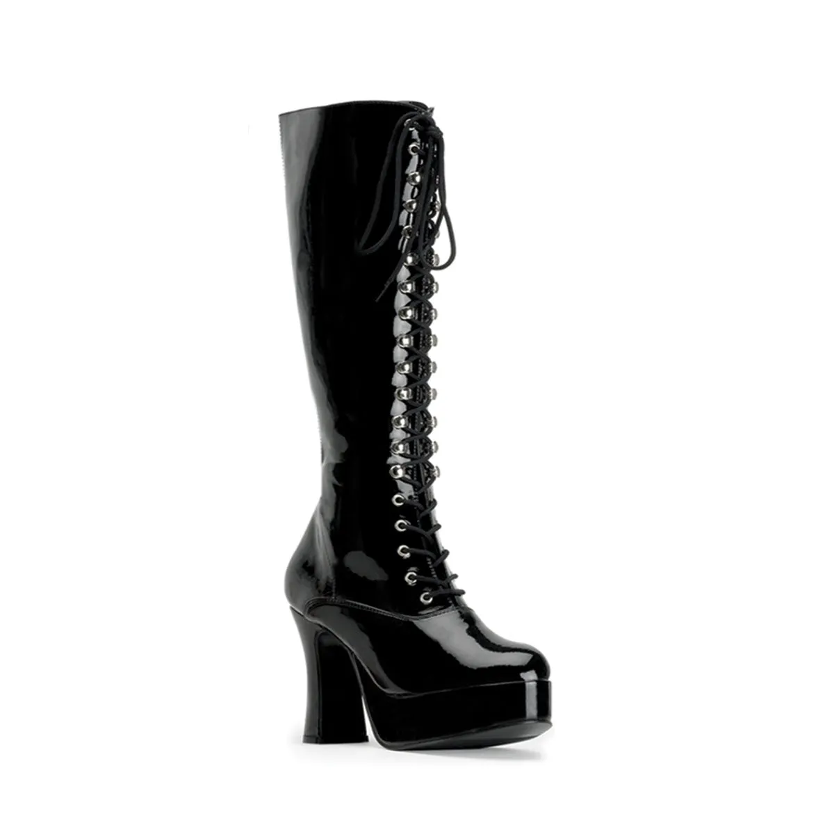 EXOTICA-2020 Funtasma Black Patent Fancy Dress Women's Boots (Fantasy Footwear)