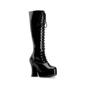 EXOTICA-2020 Funtasma Black Patent Fancy Dress Women's Boots (Fantasy Footwear)