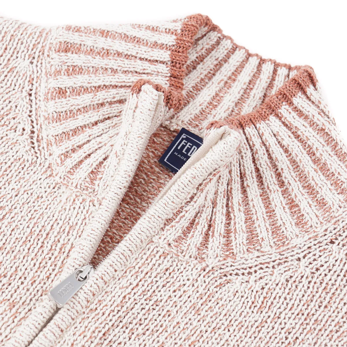 Fedeli Half-Zip Linen-Cotton Sweater