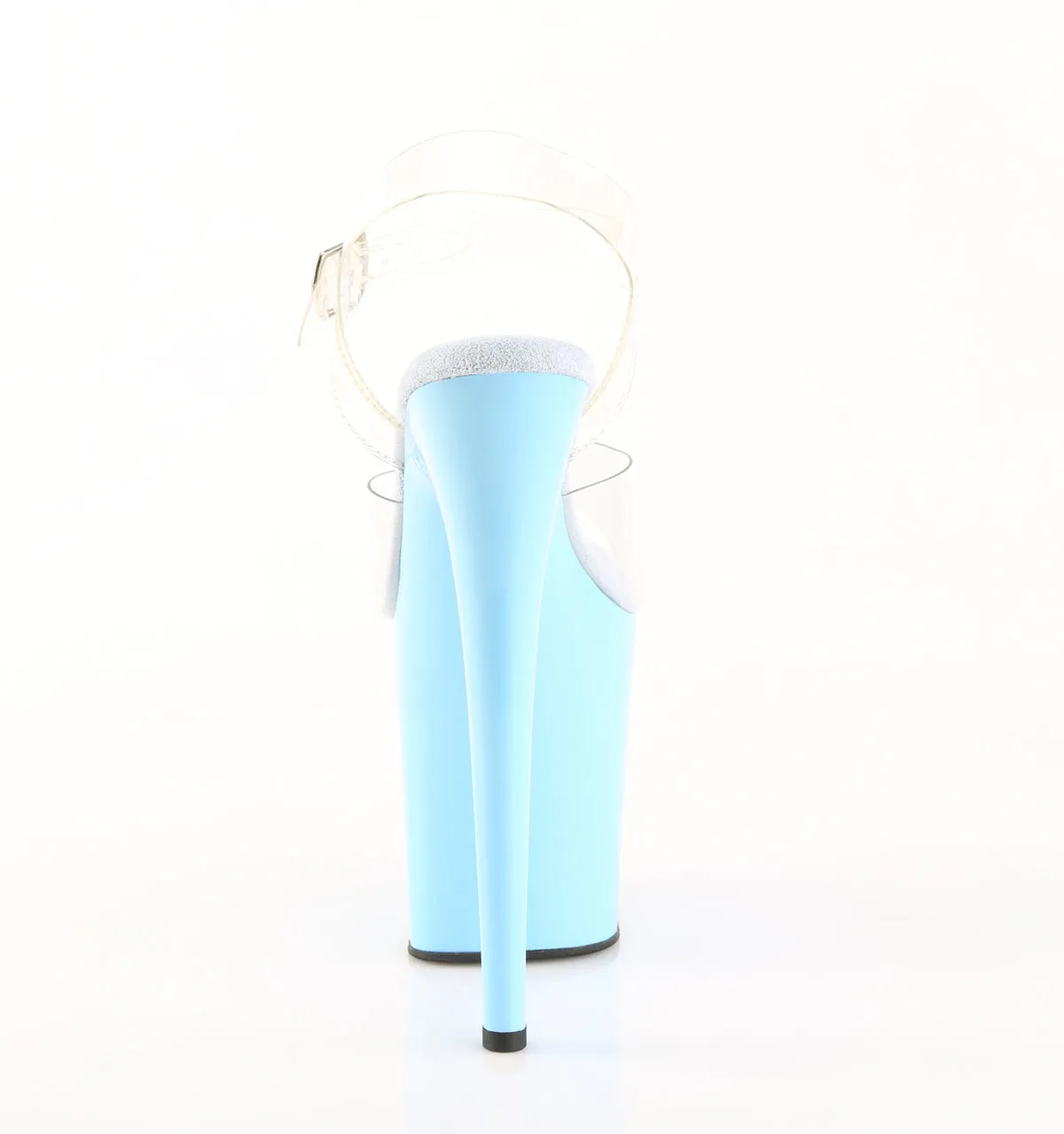 FLAMINGO-808 Pleaser Clear/Baby Blue Sexy Platform Shoes (Pole Dancing Heels)