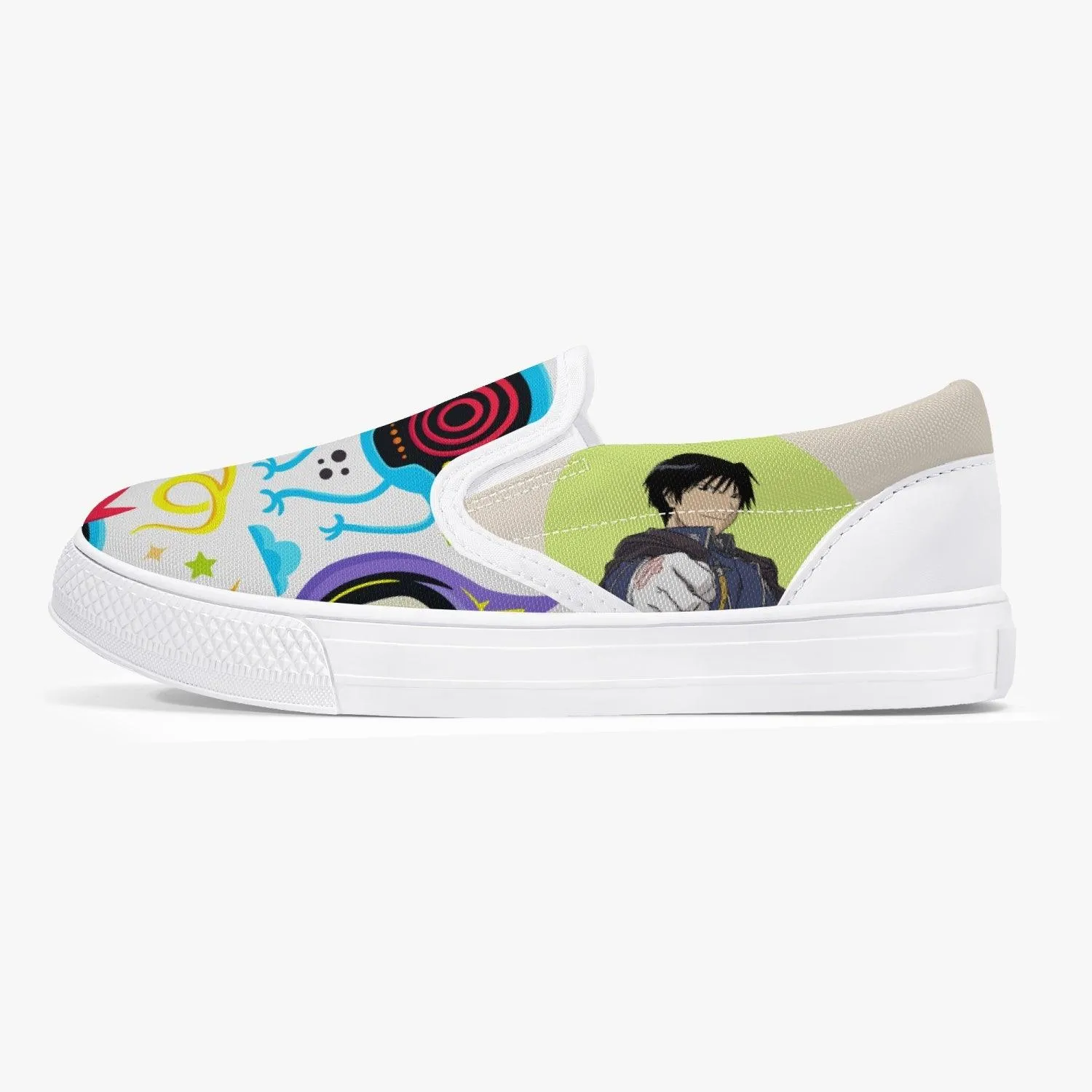 Fullmetal Alchemist Roy Kids Slip Ons Anime Shoes