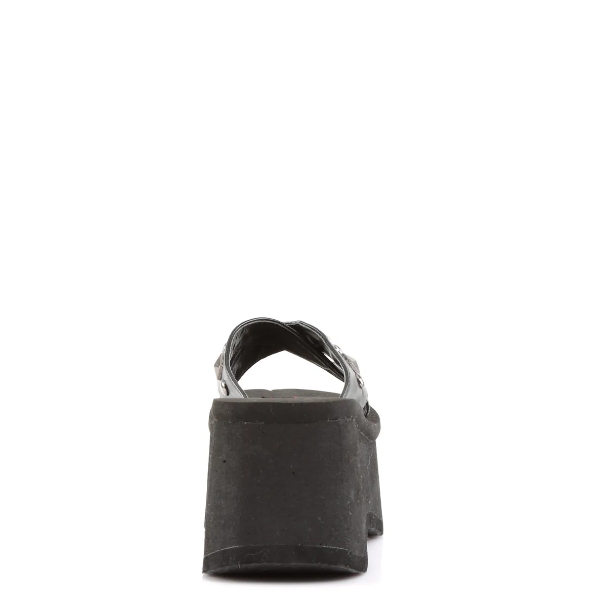 FUNN-29 DemoniaCult Black Vegan Leather Sexy Women's Sandals (Alternative Footwear)