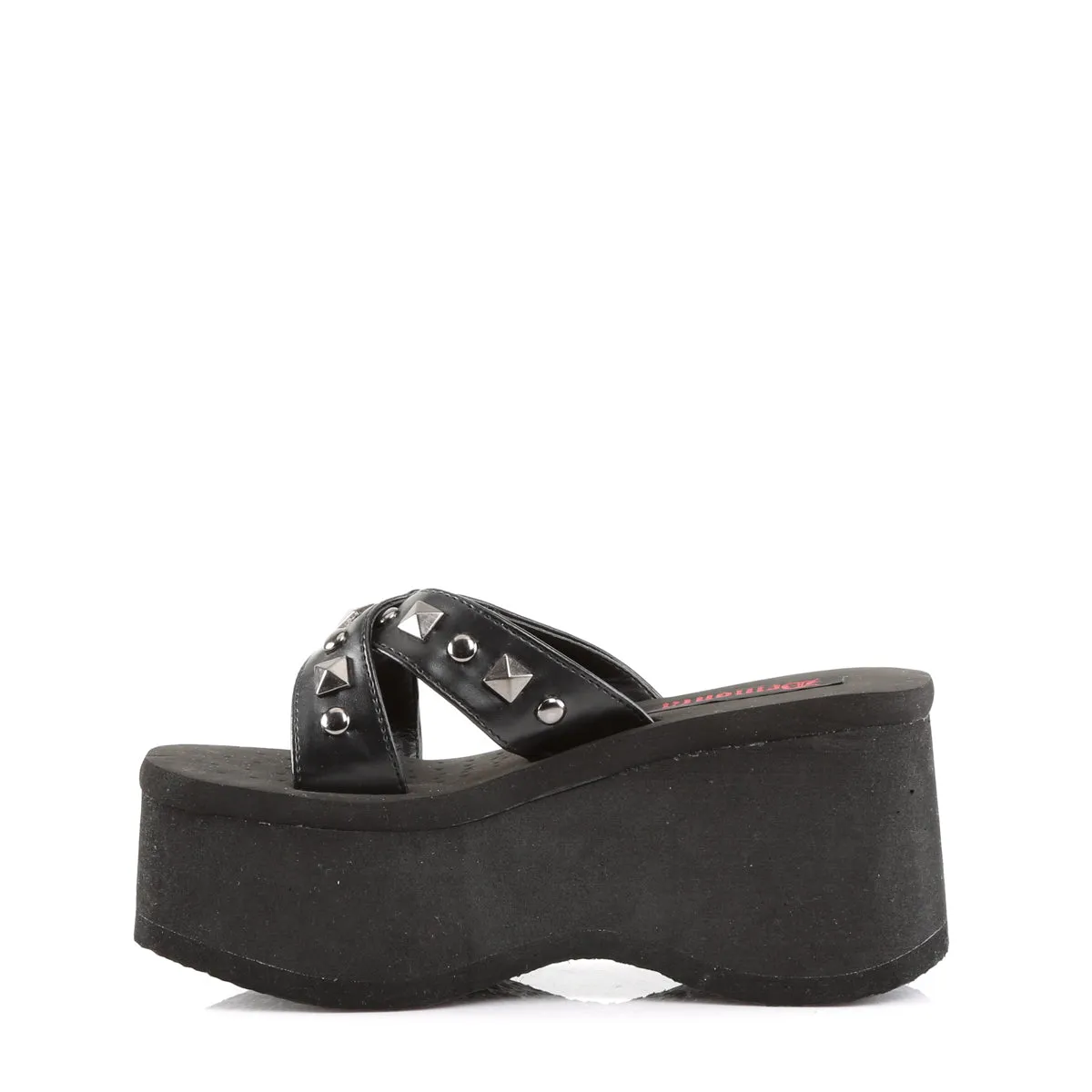 FUNN-29 DemoniaCult Black Vegan Leather Sexy Women's Sandals (Alternative Footwear)