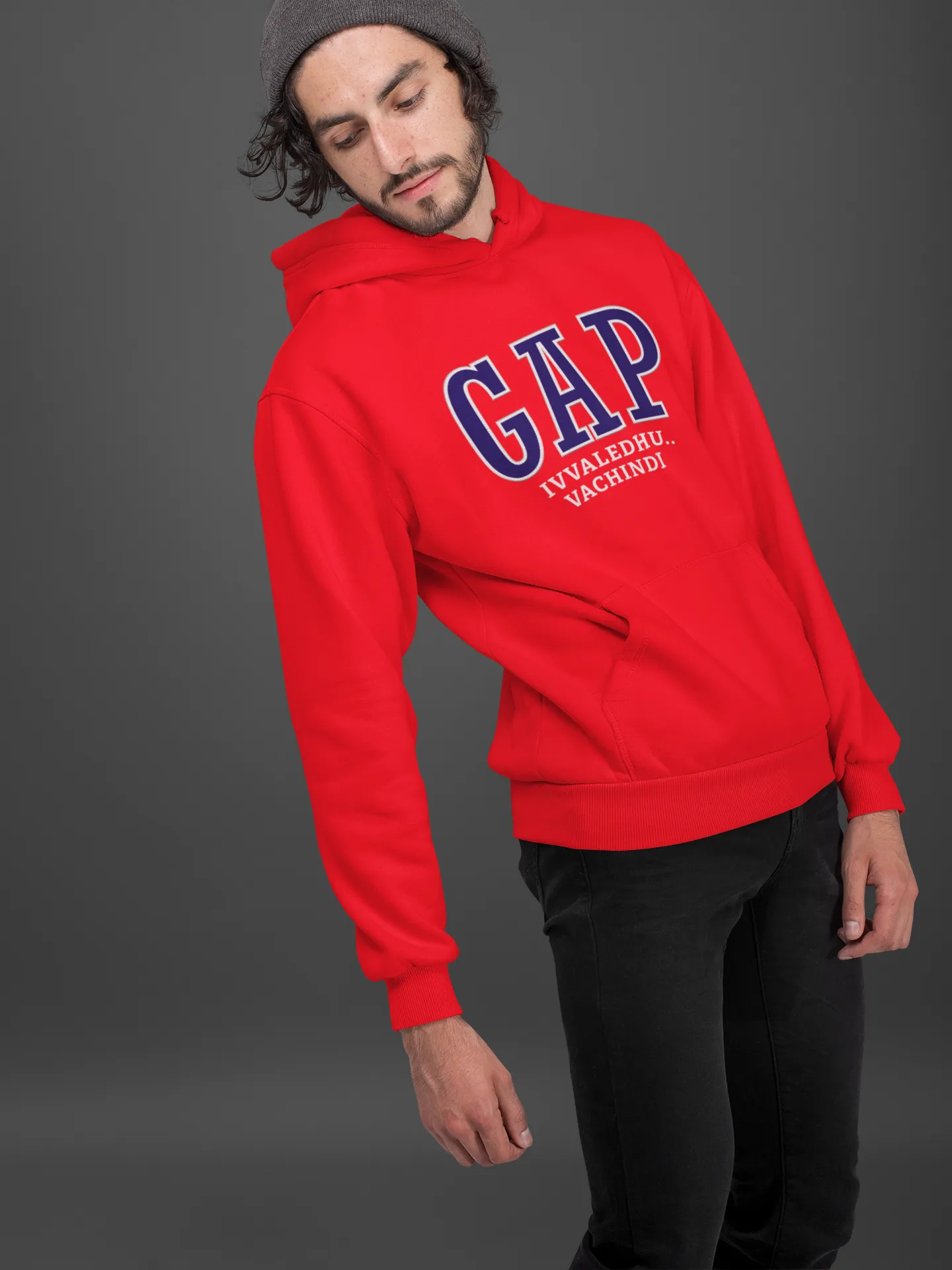 GAP ivvala Vachindhi Unisex Hoodie Red