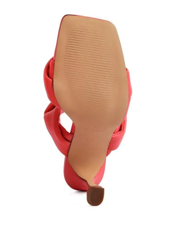 Glam Girl Twisted Strap Spool Heeled Sandals