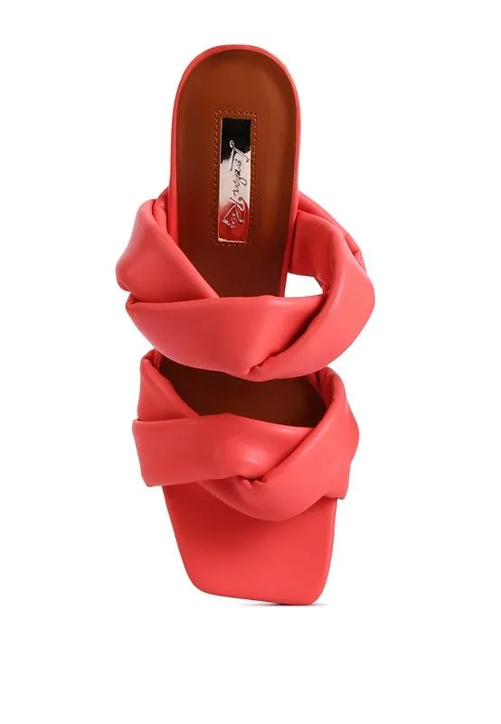 Glam Girl Twisted Strap Spool Heeled Sandals