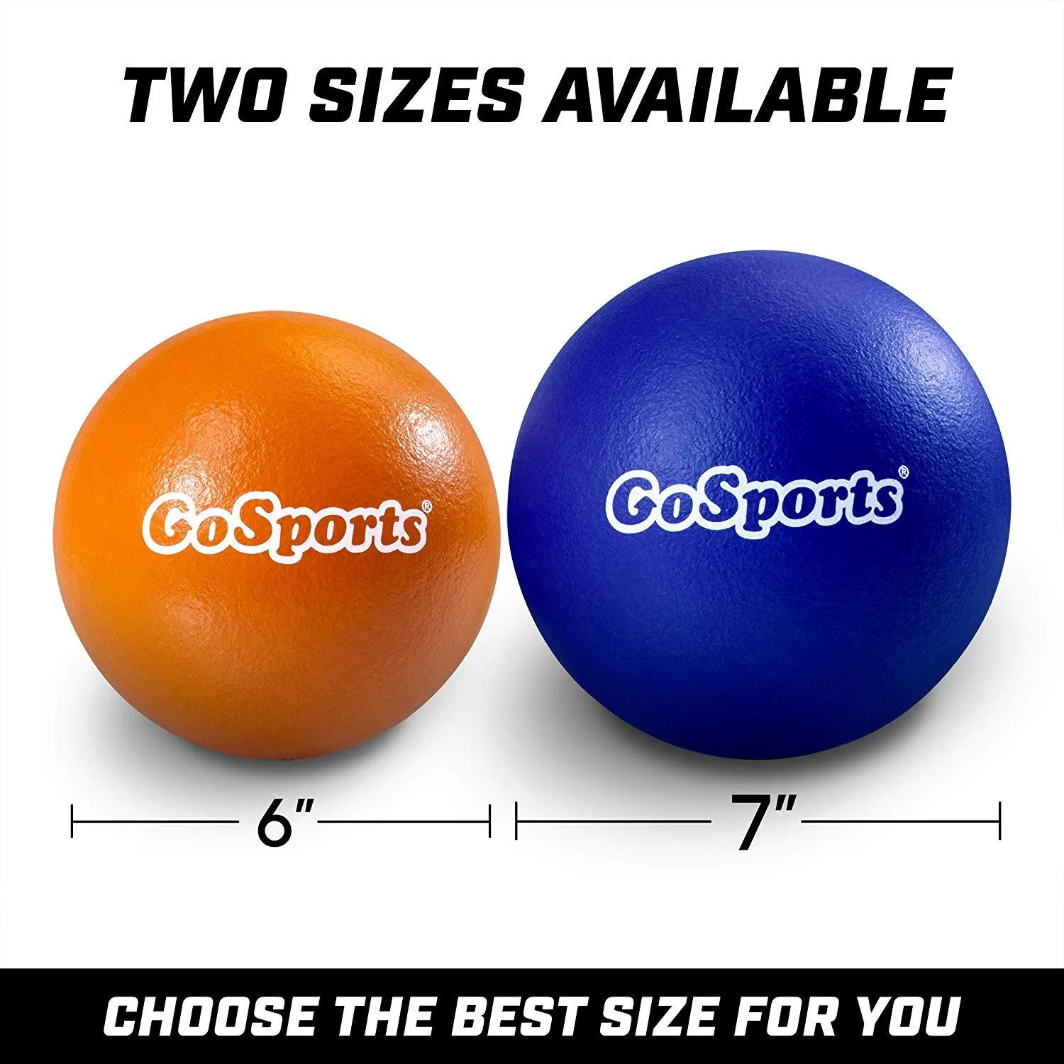 GoSports 6 in Soft Skin Foam Playground Dodgeballs - 6-pack