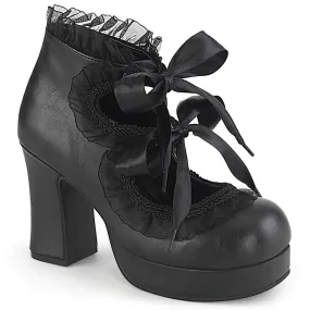 GOTHIKA-53 Demonia Black Vegan Leather Women's Heels & Platform Shoes [Alternative Footwear]