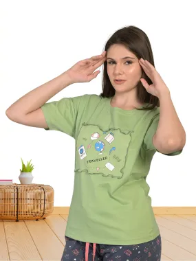 Green AU T-Shirt for Women