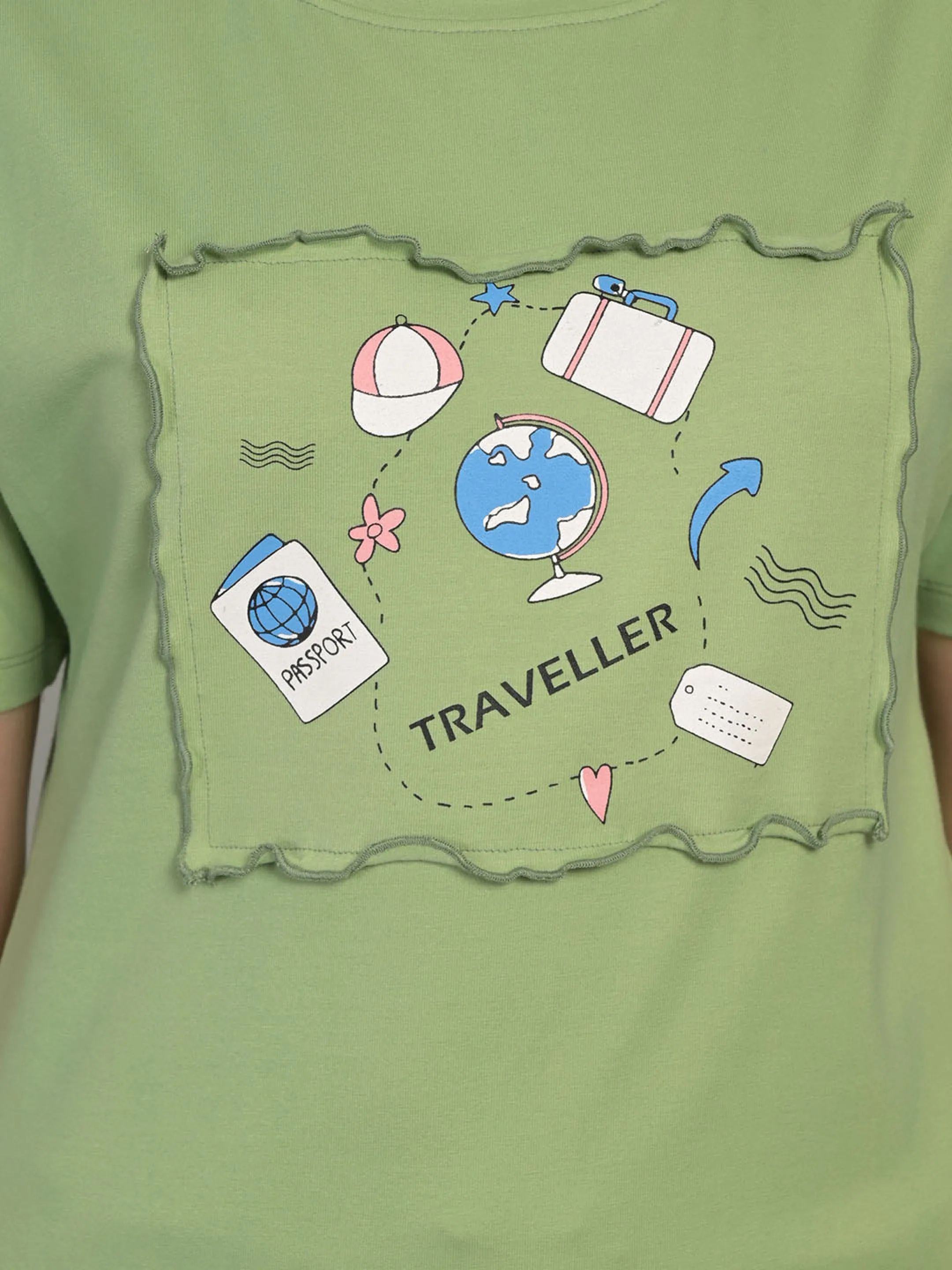 Green AU T-Shirt for Women