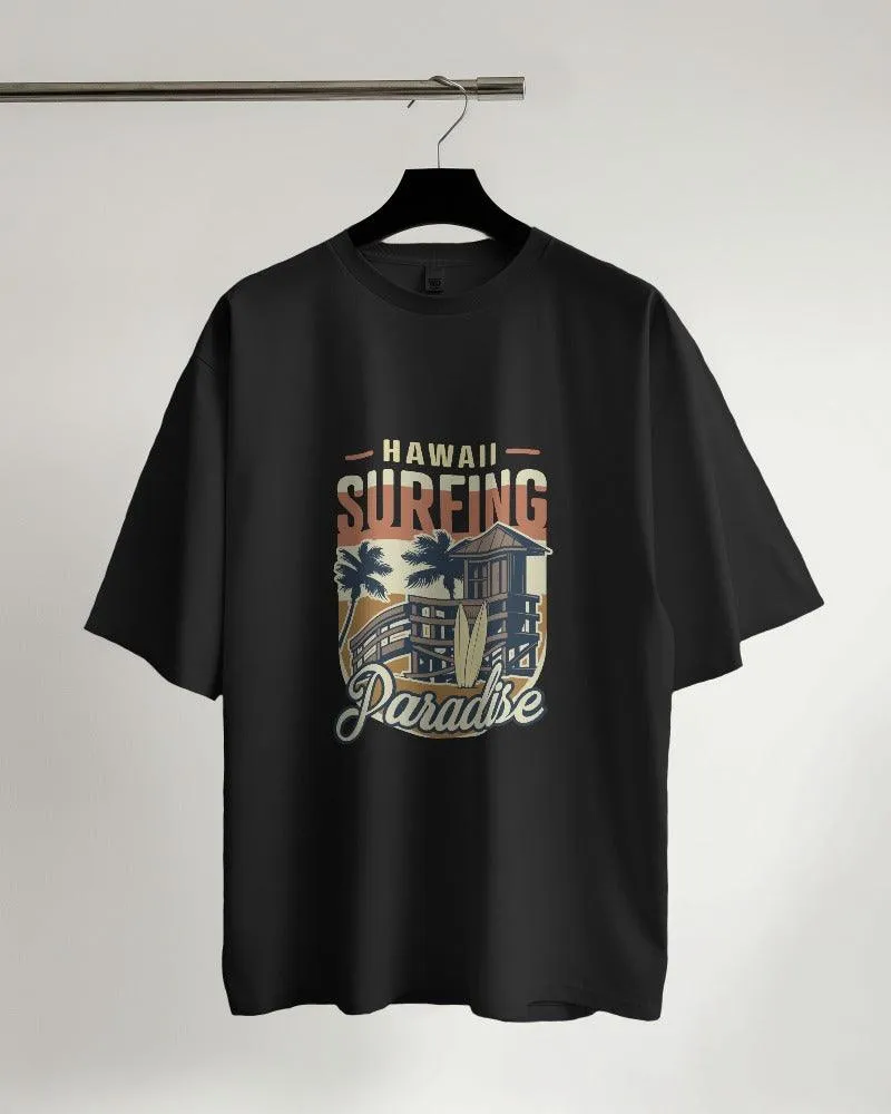 Hawaii Surfing Paradise Men's Classic Oversized T Shirt
