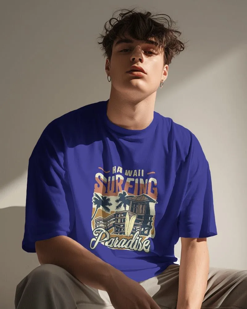 Hawaii Surfing Paradise Men's Classic Oversized T Shirt