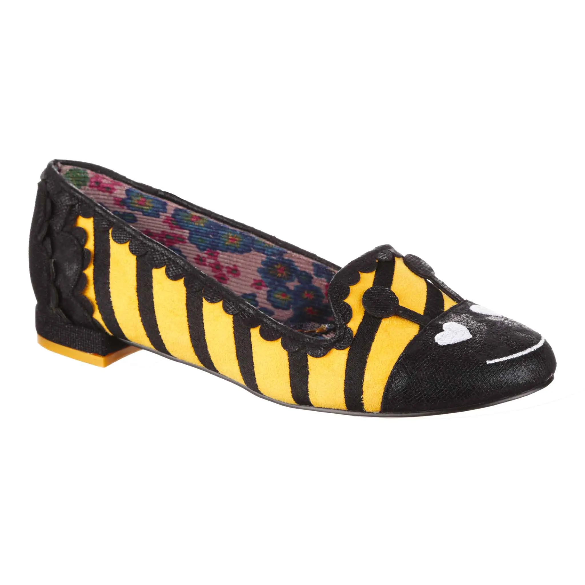 Irregular Choice Women's 4329-92 Bug It Up Flat Shoes Black/Yellow