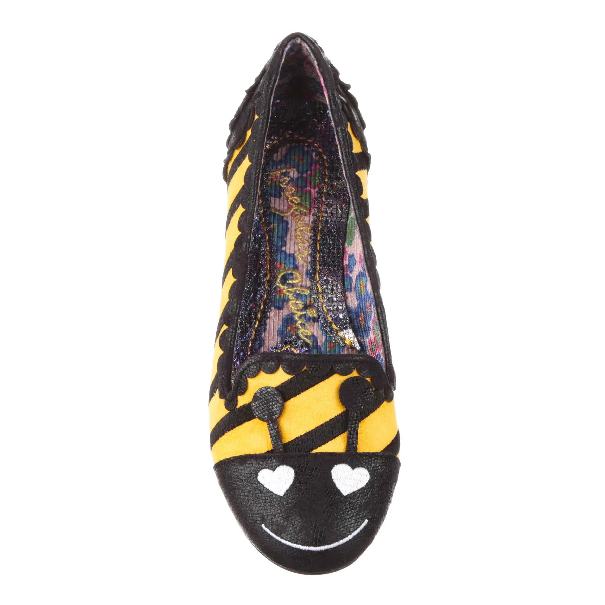 Irregular Choice Women's 4329-92 Bug It Up Flat Shoes Black/Yellow