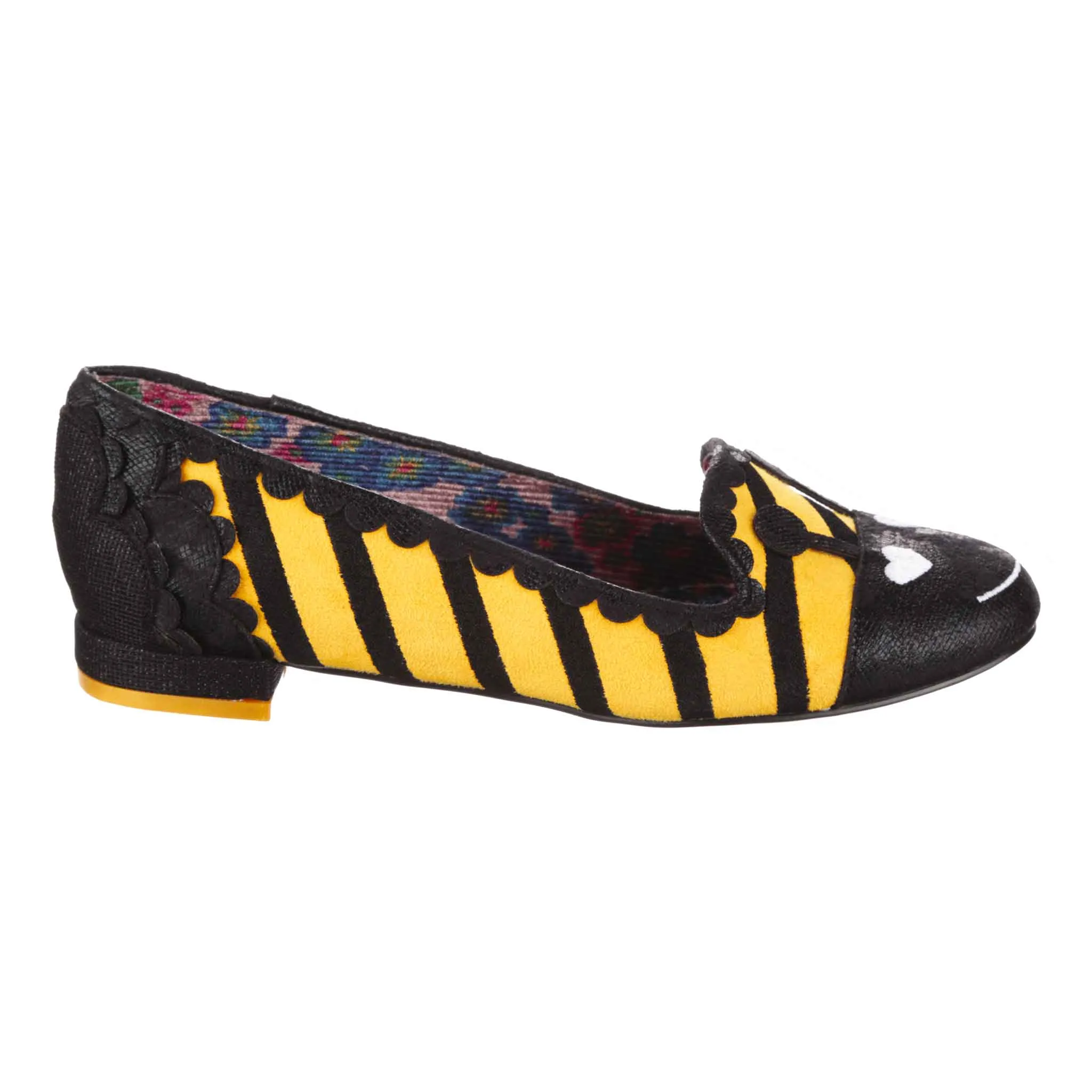 Irregular Choice Women's 4329-92 Bug It Up Flat Shoes Black/Yellow