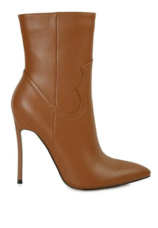 Jenner High Heel Cowgirl Ankle Boot