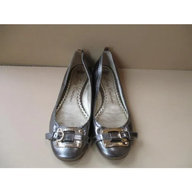 Juicy Couture Bronze Metallic Ballet Buckle Accent Flats Size Us