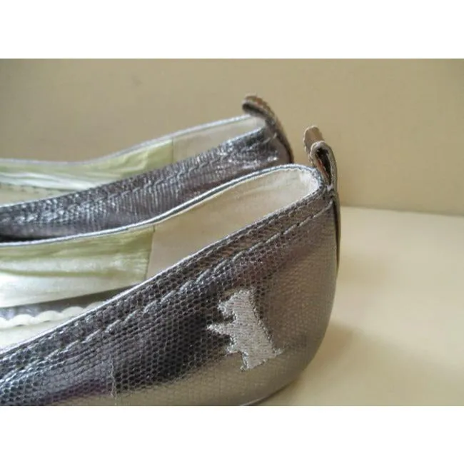 Juicy Couture Bronze Metallic Ballet Buckle Accent Flats Size Us