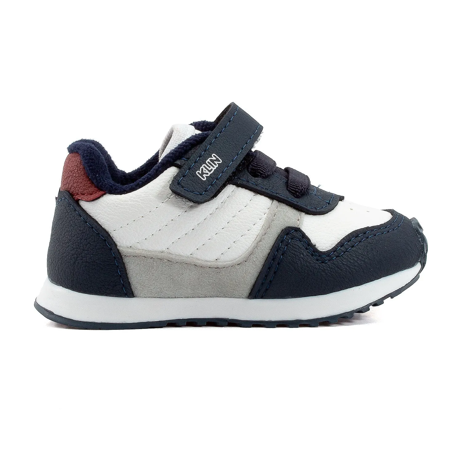 KLIN Mini Walk Tennis Shoe - White/Marine/Red