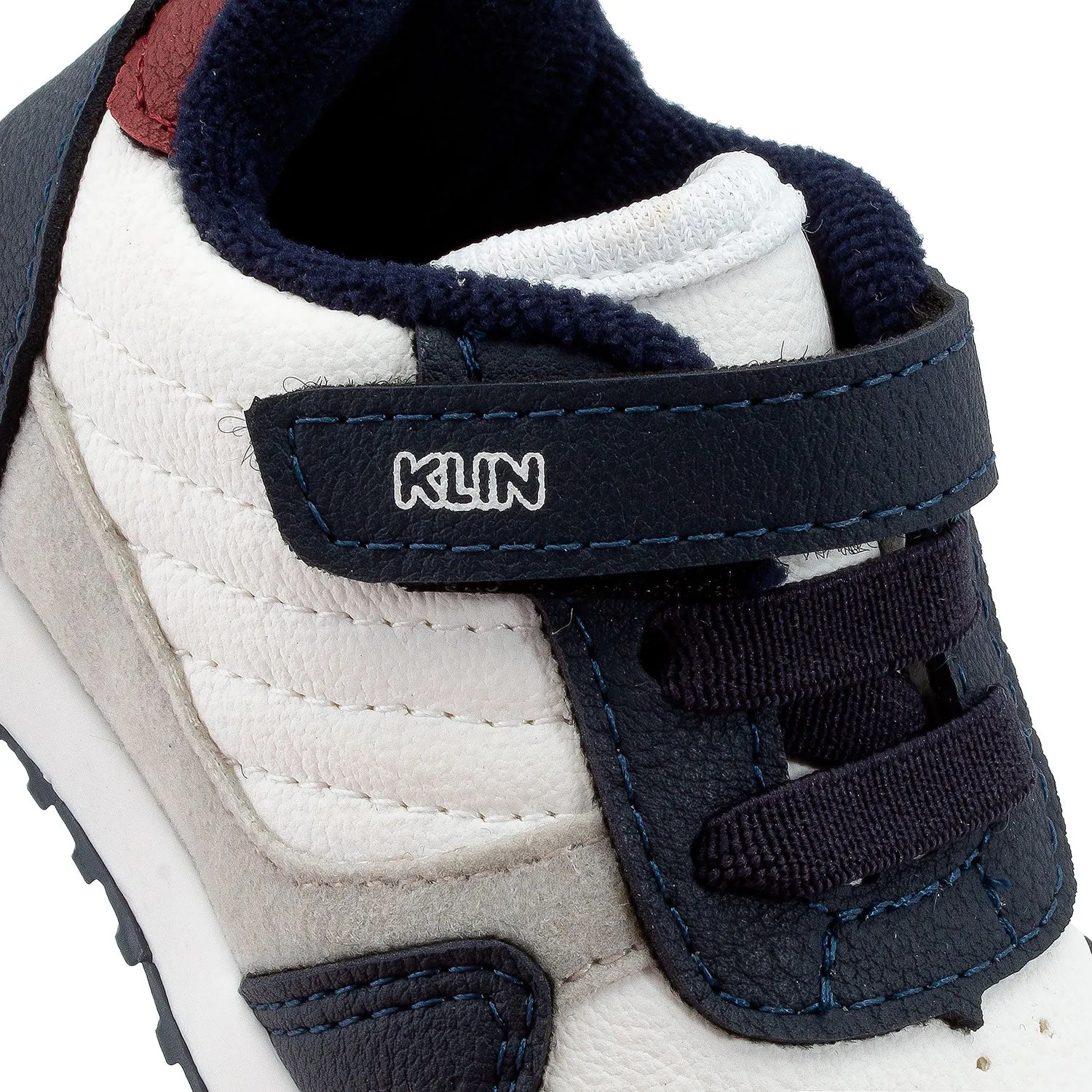KLIN Mini Walk Tennis Shoe - White/Marine/Red