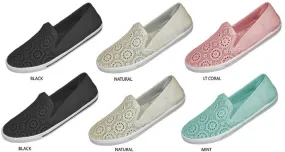 ladies slip-on sneakers with crochet vamp Case of 36