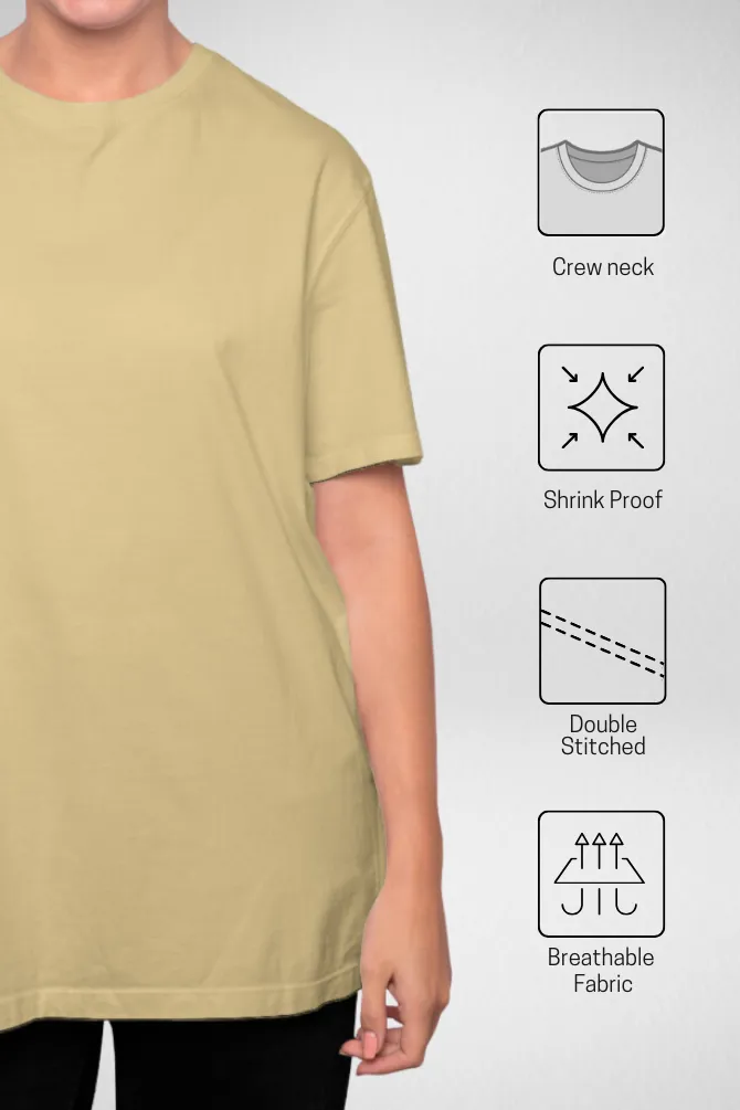 Lavender and Beige Lightweight Oversized T-shirts Combo for Women