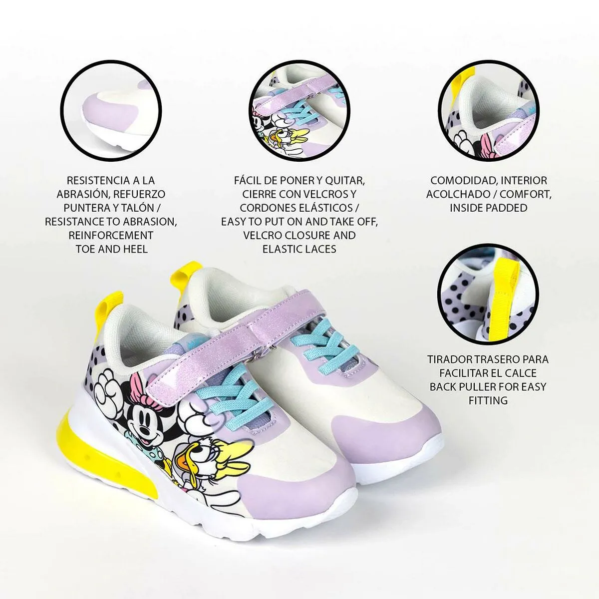 LED Trainers Minnie Mouse Lilac