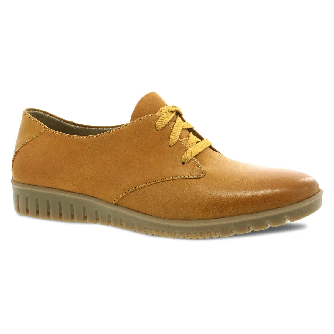 Libbie Leather Sneaker in Mustard