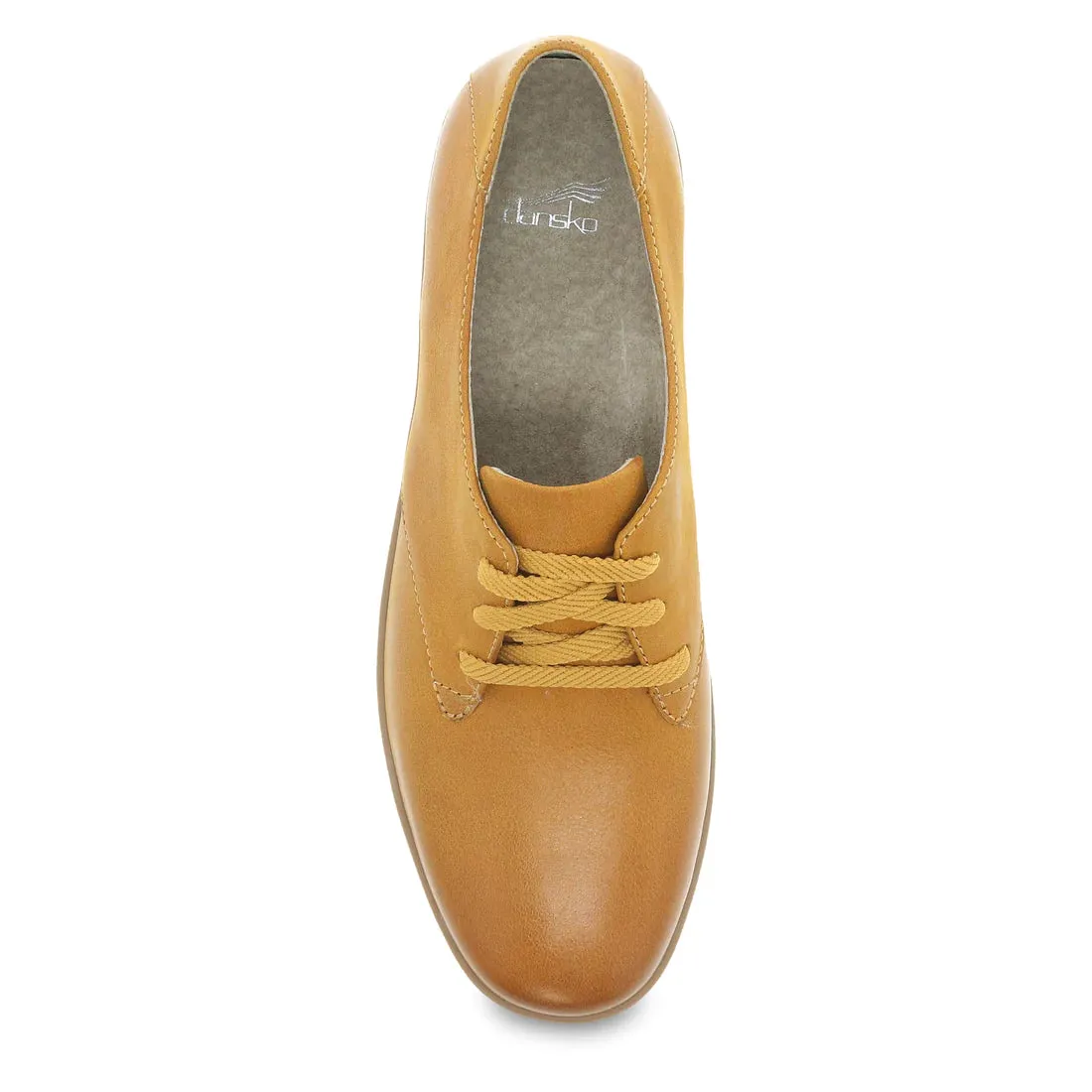 Libbie Leather Sneaker in Mustard
