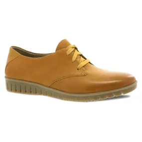 Libbie Leather Sneaker in Mustard