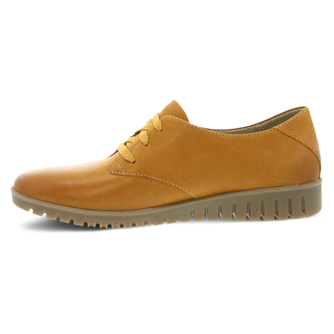Libbie Leather Sneaker in Mustard