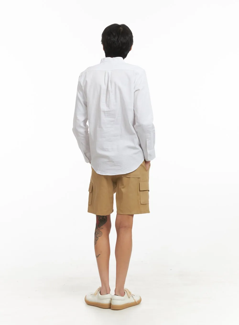 Men's High Collar Buttoned Shirt IY424