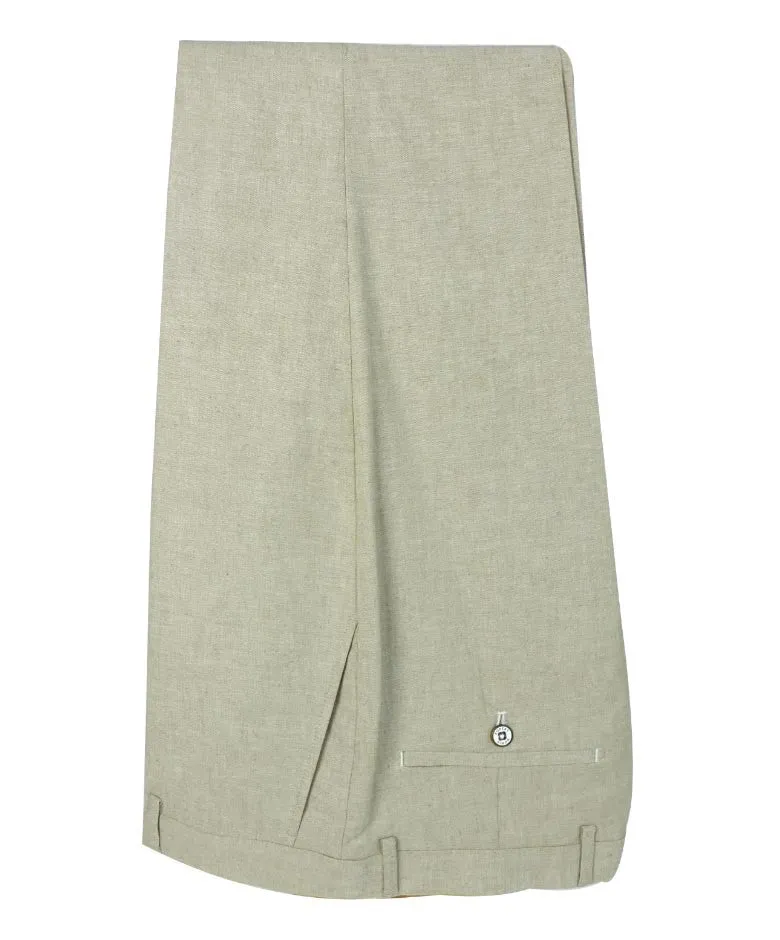 Men's Slim Fit Linen Trousers - ETHAN - Beige