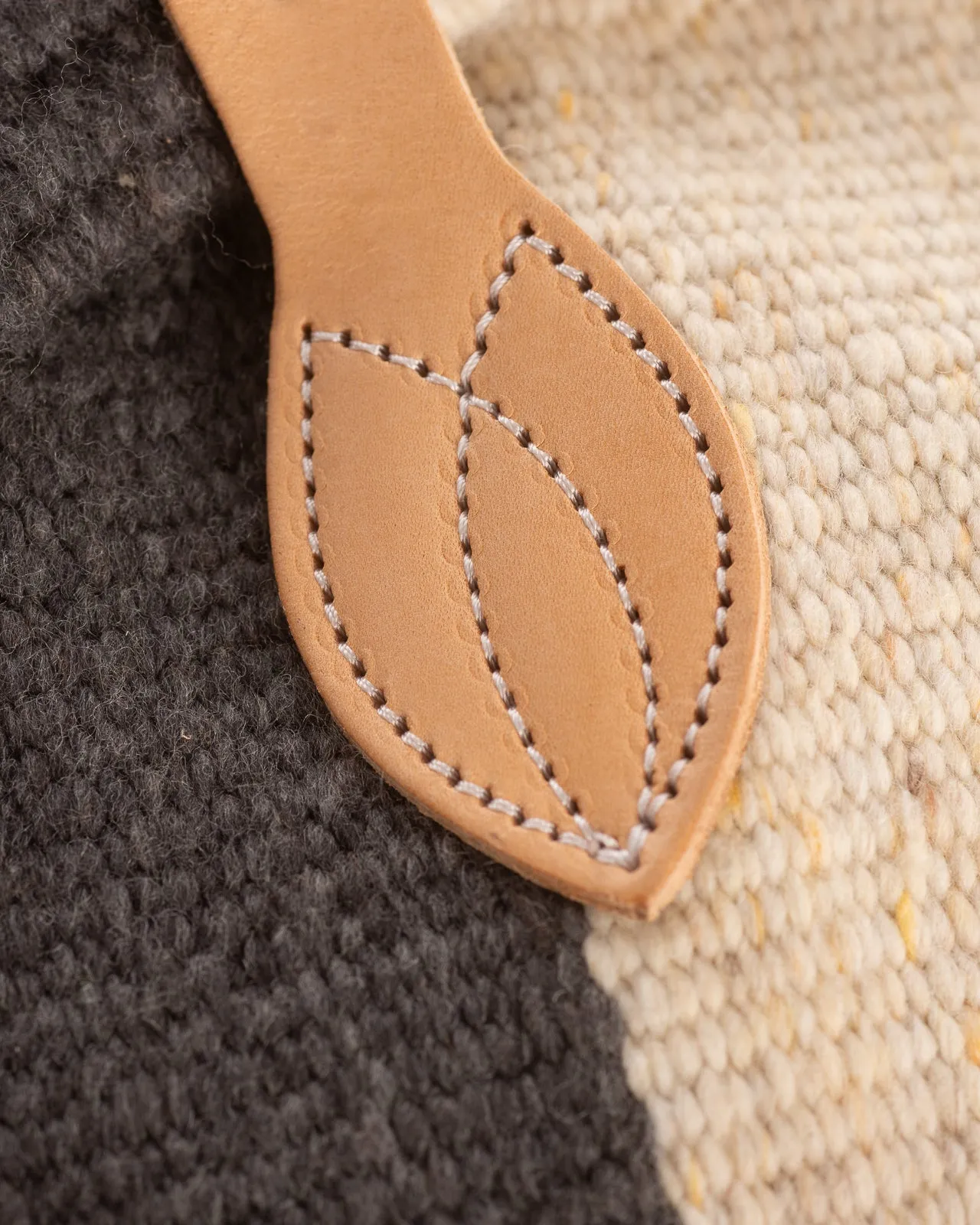 Merino Wool Blanket Poncho - Natural Heather Autumn Wave