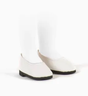 minikane white ballet flats for amigas dolls