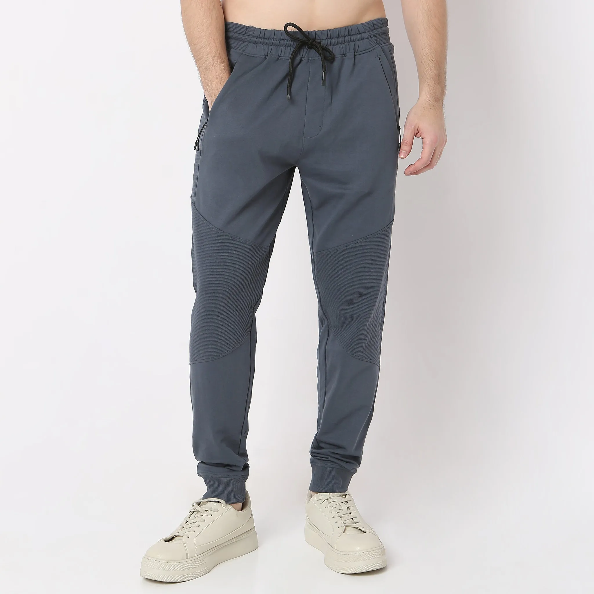 Modern Explorerᵉˣ Stretchable with Ribbed Panel Moto Joggers