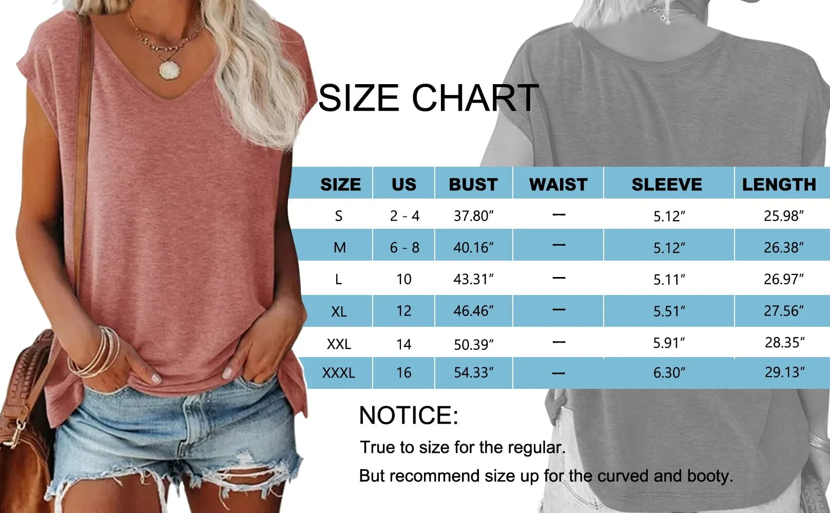 MOSHU V Neck Womens T-Shirts Basic Tops for Women Cap Sleeve Loose Tank Tops