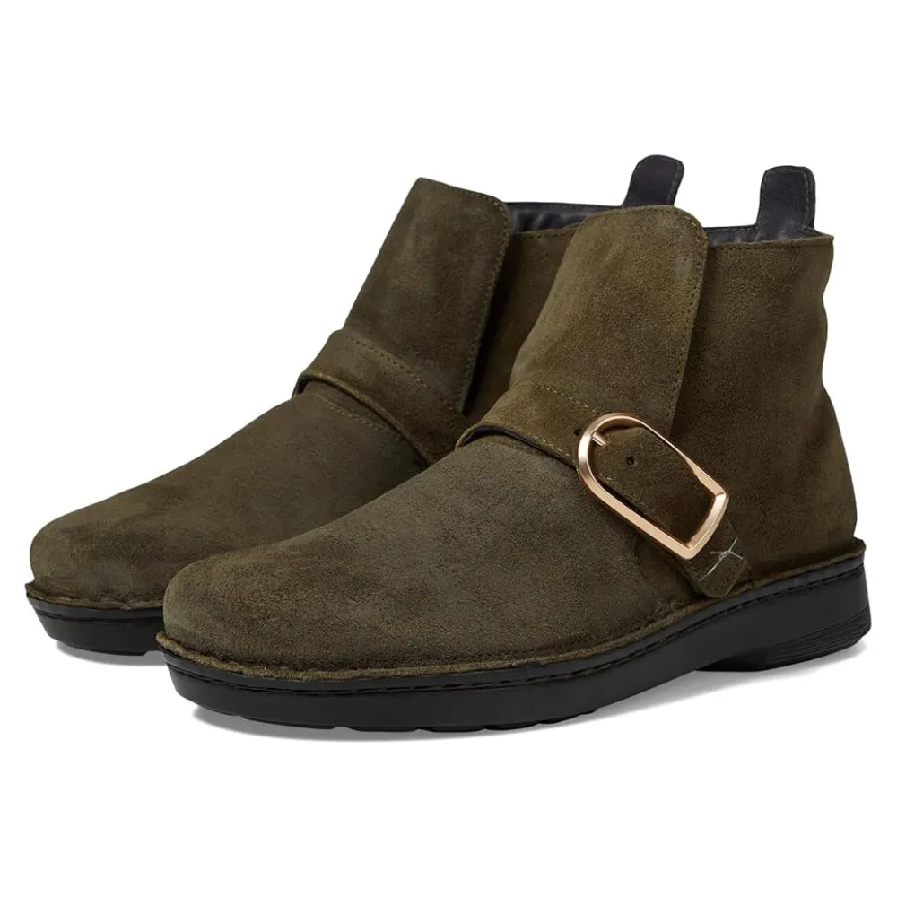 Naot Kolmer Olive Suede Ankle Boot (Women's)